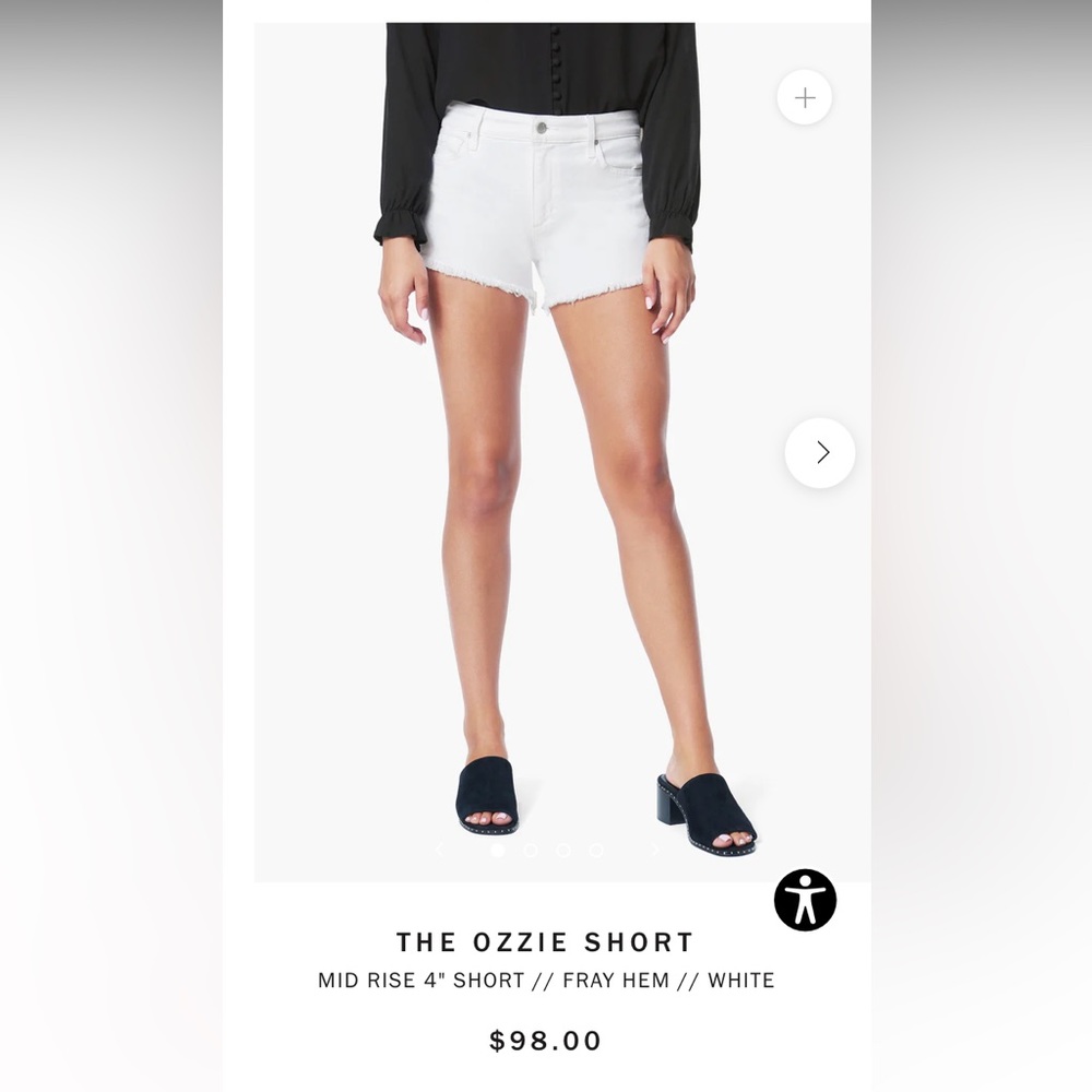 The Ozzie white jean cutoff short